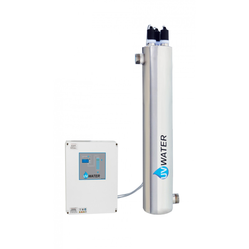 Debatterizzatore Acqua a raggi UV-C - UV-WATER-3/90H - Portata trattata 18.000 l/h