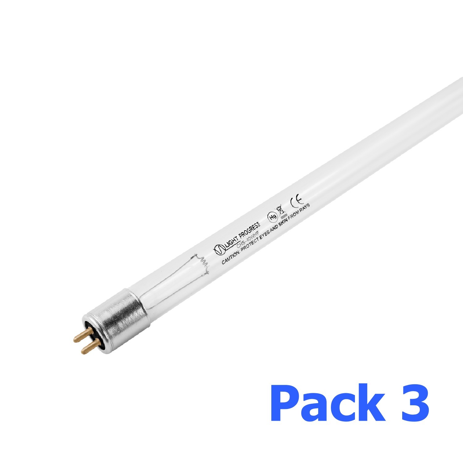 Confezione Multipla (3 Pezzi) CHS-40WHF - Lampada germicida 40W-HF G5 -(T5 x 437 mm)-LP