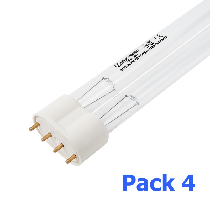 Multi-pack (4 units) GHP-10W  - Germicidal Lamps 10W- 2G11 -(220 mm)