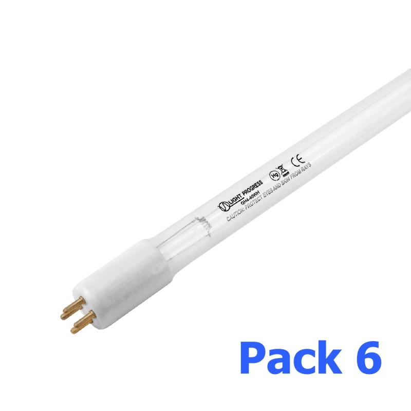 Multi-pack (6 units) GH4-40WH - Germicidal Lamps 40W-HO- 4pin  (T5 x 452 mm)-LP