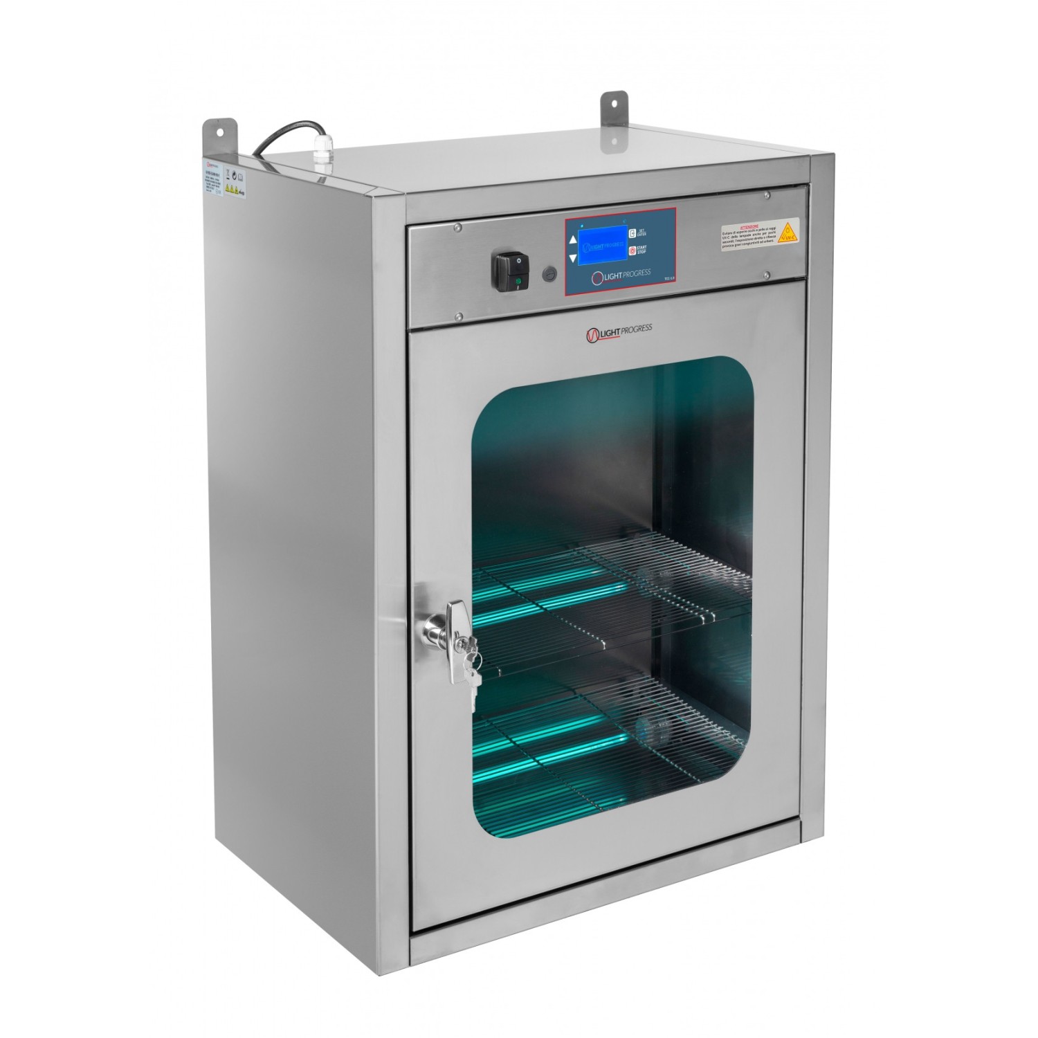 Armadio per Disinfezione UV-C Oggetti e Strumenti – Installazione da Tavolo o a Parete – 75x55x35 cm – Potenza Lampade 120W