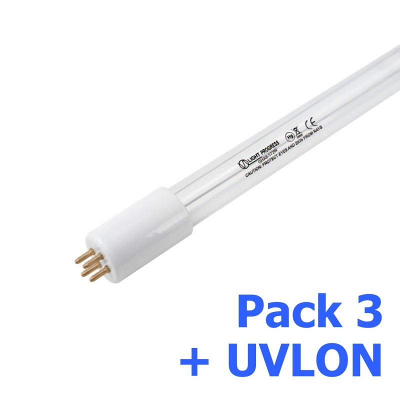 Multi-pack (3 + 3 units) GHA8-172W - Germicidal Lamps AMALGAMA 172W-  4pin (T6 x 840 mm) - AMALGAMA-LP + UVLON