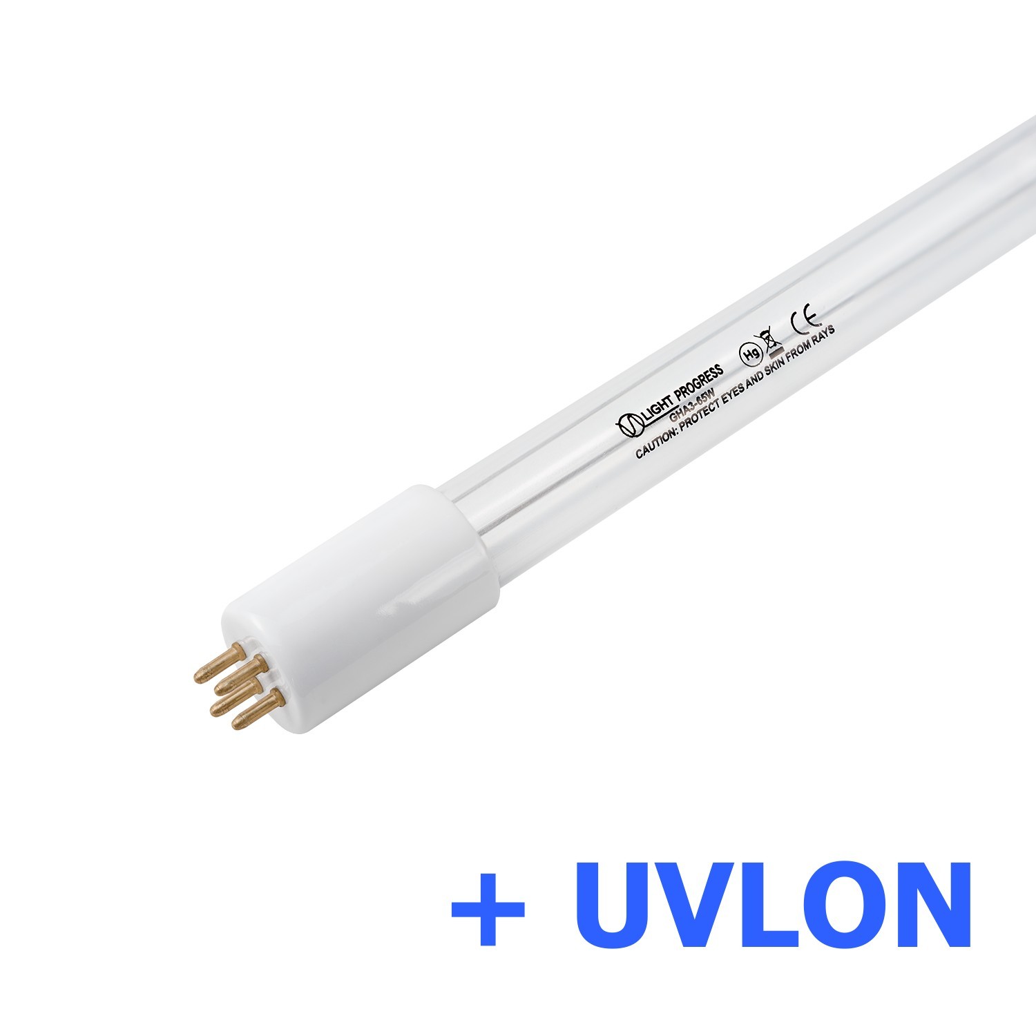 Multi-pack (1+1 units) GHA3-65W - Lampada germicida AMALGAMA 65W- 4pin (T6 x 357 mm) - AMALGAMA-LP + P-UVLON