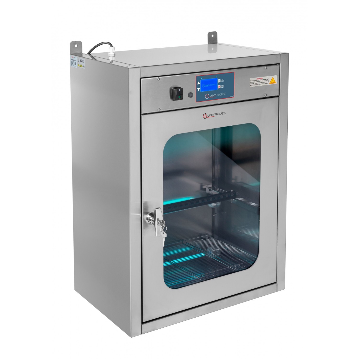 Armadio per Disinfezione UV-C Coltelli – Installazione da Tavolo o a Parete – 75x55x35 cm  – Potenza Lampade 120W