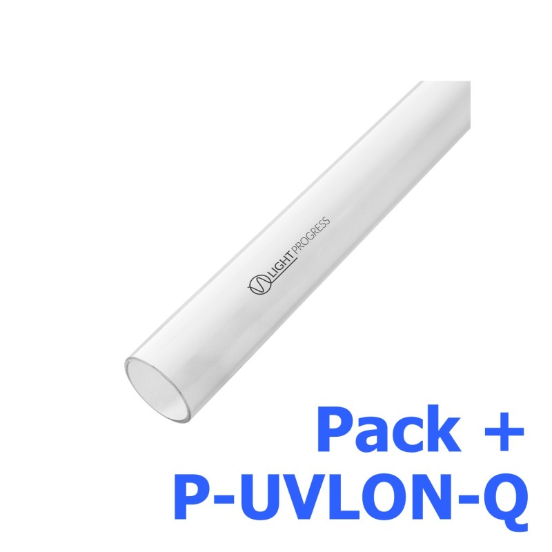 Multi-pack (2 units) Q 25-600-C - Closed Quartz - Diameter 25 - L 603mm + P-UVLON-Q