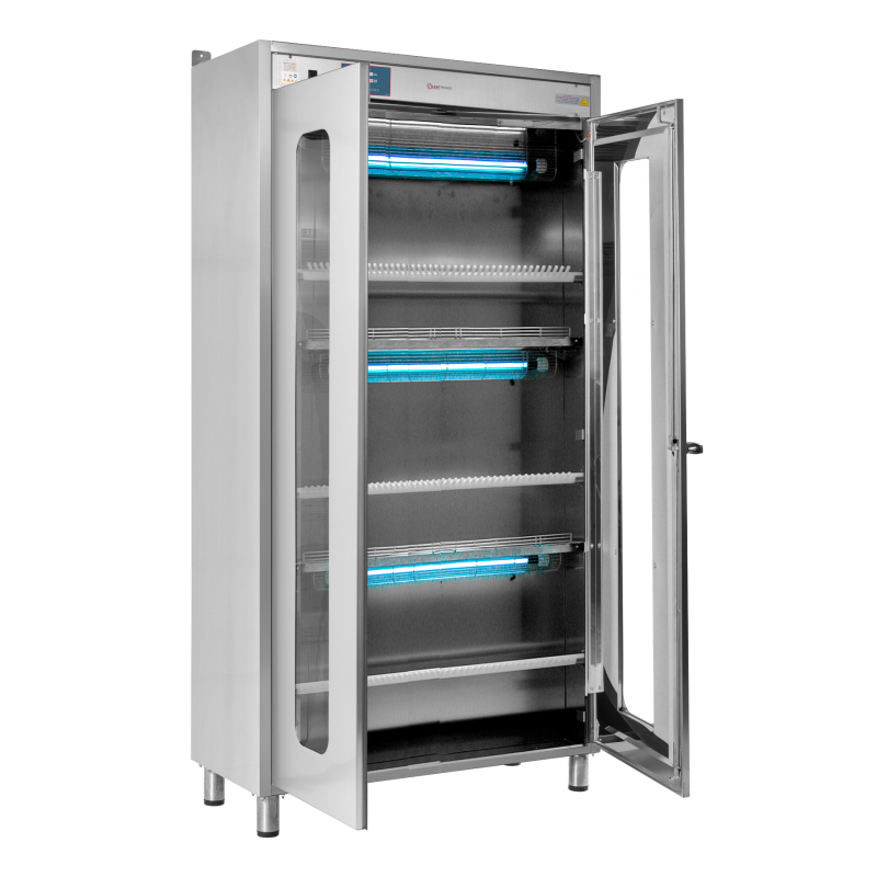 Cabinet for UV-C Disinfection of Knives