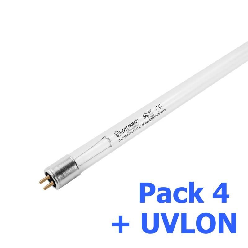 Confezione Multipla (4 + 4 pezzi) CHS-120WH - Lampada germicida 120W-HO G5 (T5 x 1191 mm)-LP + UVLON
