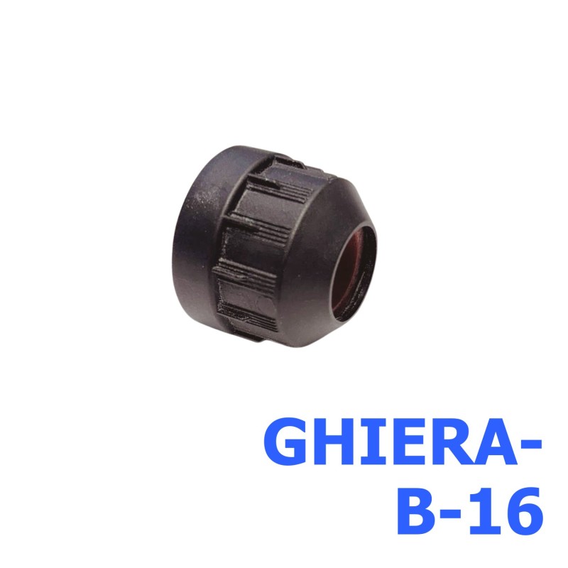 Confezione Multipla (2 pezzi)  GHIERA-B-16 - Ghiera per portalampada, D16 mm, T5, (IP67)
